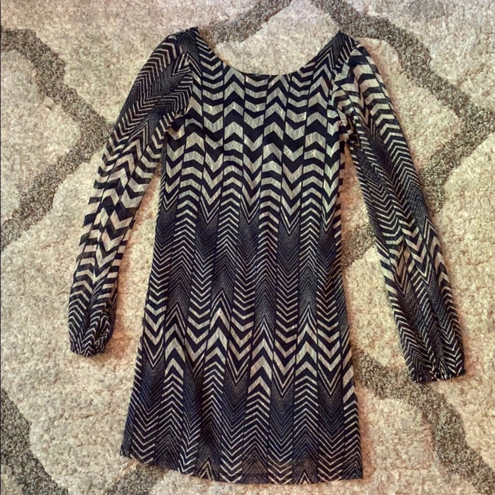 Navy&White Lace Mini Dress 💕